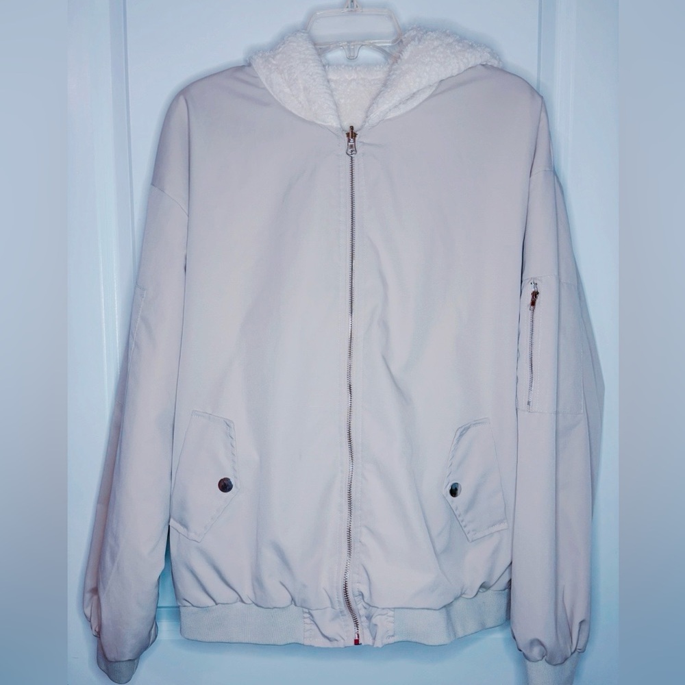 Cream reversible jacket
